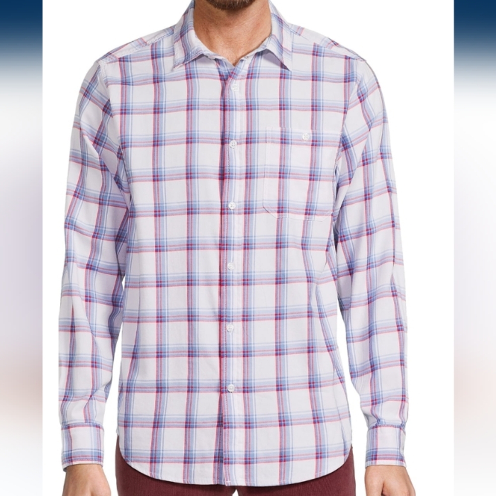 George Men's Brushed Poplin Button Up Shirt W/ Long Sleeves  Various Sizes   NWT